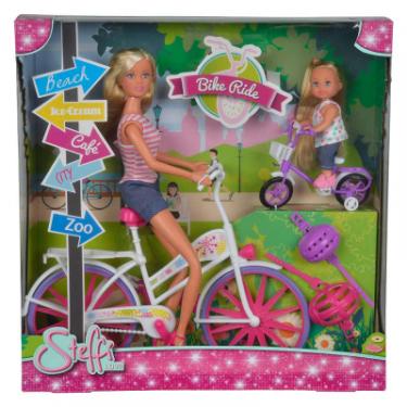 Кукла Simba Штеффи и Эви Прогулка на велосипедах Фото 2