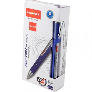 Ручка шариковая Unimax Top Tek Fusion 10000, синяя Фото 2