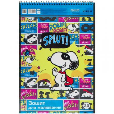 Альбом для рисования Kite Peanuts Snoopy спираль 30 листов 4 дизайна Фото 4