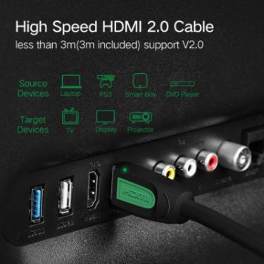 Кабель мультимедийный Ugreen HDMI to HDMI 3.0m HD101 Round (Yellow/Black) Фото 2