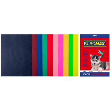 Бумага Buromax А4, 80g, DARK+NEON, 10colors, 20sh Фото