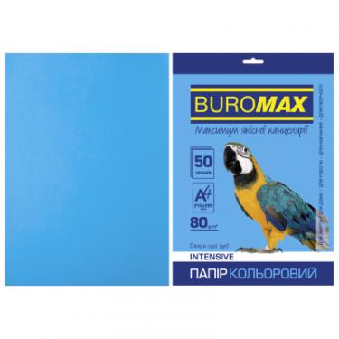Бумага Buromax А4, 80g, INTENSIVE blue, 50sh Фото