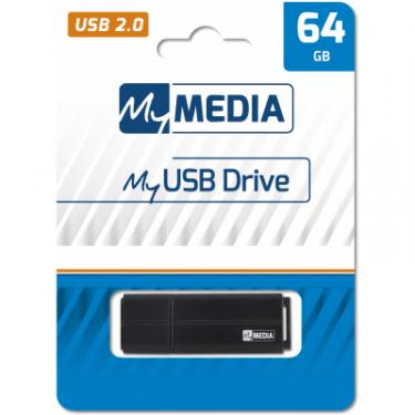 USB флеш накопитель Verbatim 64GB MyMedia Black USB 2.0 Фото 3
