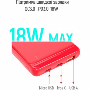 Батарея универсальная ColorWay 10 000 mAh Slim (USB QC3.0 + USB-C Power Delivery Фото 3