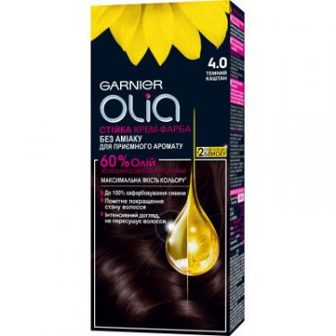 Краска для волос Garnier Olia 4.0 Темный каштан 112 мл Фото