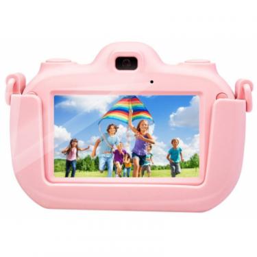 Интерактивная игрушка XoKo Цифровий фотоапарат із сенсерним дисплеєм рожевий Фото 1