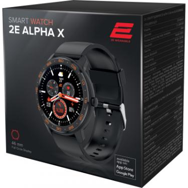 Смарт-часы 2E Alpha X 46 mm Black-Orange Фото 1