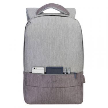 Рюкзак для ноутбука RivaCase 15.6" 7562 grey/mocha anti-theft Фото 7