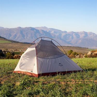 Палатка Naturehike Сloud Up 1 Updated NH18T010-T 20D Grey/Red Фото 3