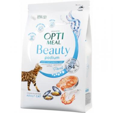 Сухой корм для кошек Optimeal Beauty Podium на основі морепродуктів 4 кг Фото