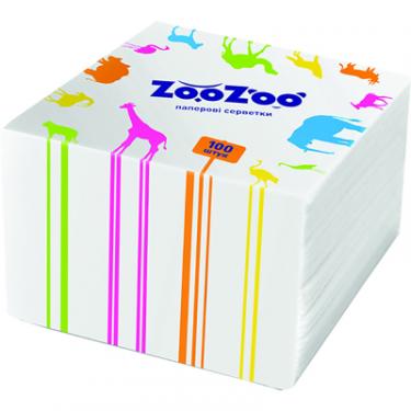Салфетки столовые ZooZoo одношарові білі 24x23 см 100 шт. Фото