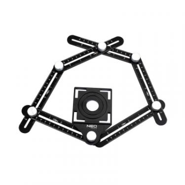 Линейка Neo Tools кутова, алюміній, 6 плечей шкалою 0-6 см, отвори у Фото 1