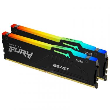 Модуль памяти для компьютера Kingston Fury (ex.HyperX) DDR5 32GB (2x16GB) 6000 MHz FURY Beast RGB Фото 1