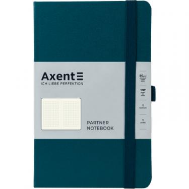 Книга записная Axent Partner, 125x195 мм, 96 аркушів, клітинка, малахіт Фото