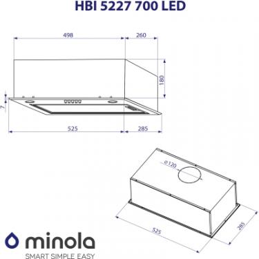 Вытяжка кухонная Minola HBI 5227 IV 700 LED Фото 9