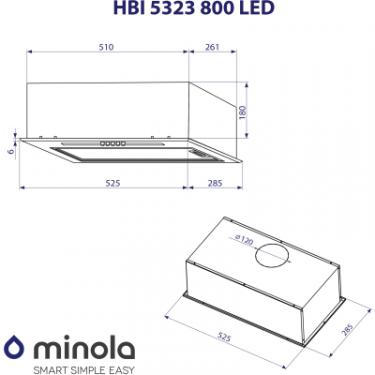 Вытяжка кухонная Minola HBI 5323 I 800 LED Фото 9
