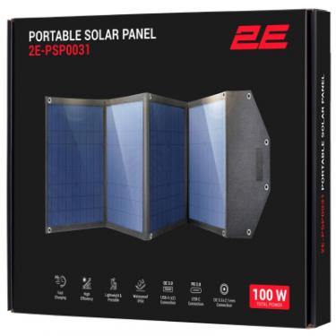 Портативная солнечная панель 2E 100W charger, DC, USB-С PD45W, USB-A 18W, USB-A 12 Фото 4