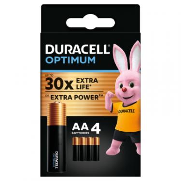 Батарейка Duracell Optimum AA лужні 4 шт. в упаковці Фото
