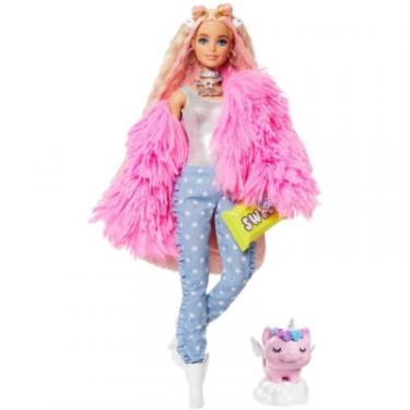 Кукла Barbie Екстра в рожевій пухнастій шубці Фото 1
