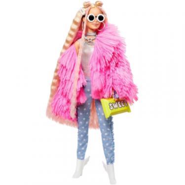 Кукла Barbie Екстра в рожевій пухнастій шубці Фото 2