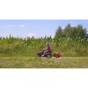 Веломобиль Falk Case IH трактор на педалях з причепом червоний Фото 1