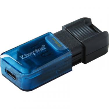 USB флеш накопитель Kingston 64GB DataTraveler 80 M USB-C 3.2 Blue/Black Фото 1
