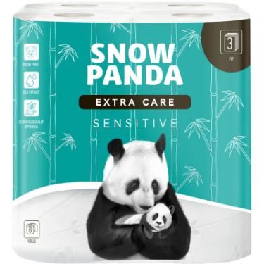 Туалетная бумага Сніжна Панда Extra Care Sensitive 3 шари 8 рулонів Фото