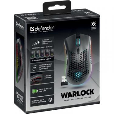 Мышка Defender Warlock GM-709L RGB Wireless Black Фото 7