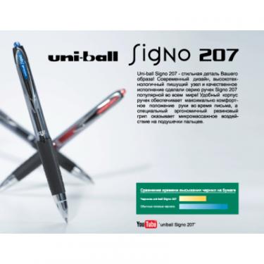Ручка гелевая UNI автоматична Signo 207 червоний 0,7 мм Фото 3