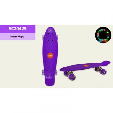 Скейтборд детский A-Toys LED PU 56*15 см фіолетовий Фото