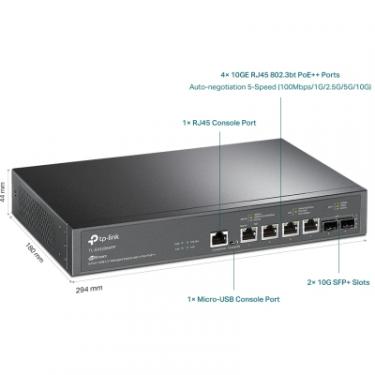 Коммутатор сетевой TP-Link TL-SX3206HPP 2xSFP+ (10GE) 4x10GE LAN console+micr Фото 3