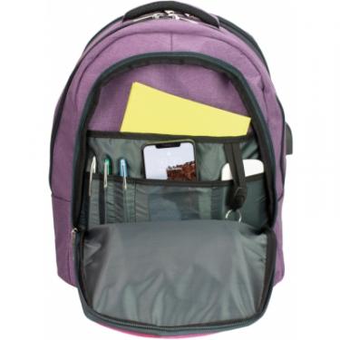 Рюкзак школьный Cool For School 44x32x20 см 28 л Фиолетово-малиновий Фото 4