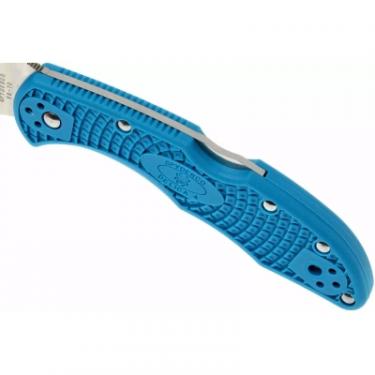 Нож Spyderco Delica 4 Flat Ground Blue Фото 3