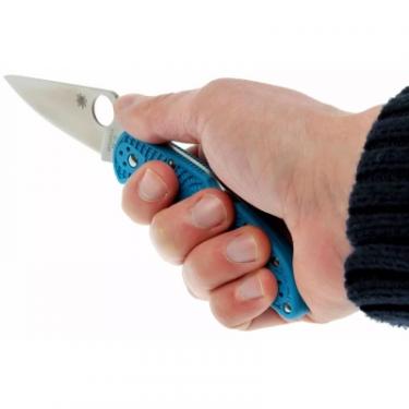 Нож Spyderco Delica 4 Flat Ground Blue Фото 6