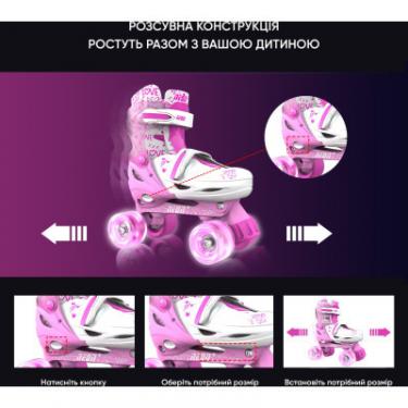 Роликовые коньки Neon Сombo Pink розмір 34-37 Фото 10
