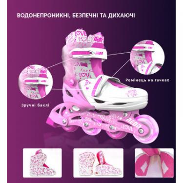 Роликовые коньки Neon Сombo Pink розмір 34-37 Фото 8