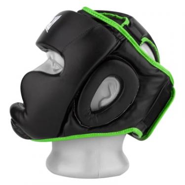 Боксерский шлем PowerPlay 3100 PU Чорно-зелений XS Фото 1