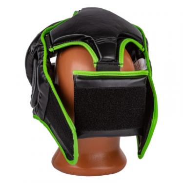 Боксерский шлем PowerPlay 3100 PU Чорно-зелений XS Фото 2