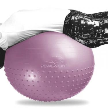 Мяч для фитнеса PowerPlay 4003 65 см Ліловий + помпа Фото 3