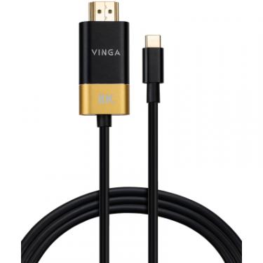 Кабель мультимедийный Vinga USB-C to HDMI 1.5m v2.1 8K60Hz Gold plated Фото