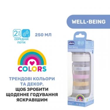 Бутылочка для кормления Chicco Well-Being Colors з силіконовою соскою 2м+ 250 мл Фото 7