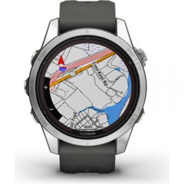 Смарт-часы Garmin fenix 7S Pro Solar, Glass, SS w/Graphite band, GPS Фото 4
