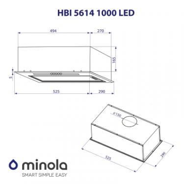 Вытяжка кухонная Minola HBI 5614 BL 1000 LED Фото 9