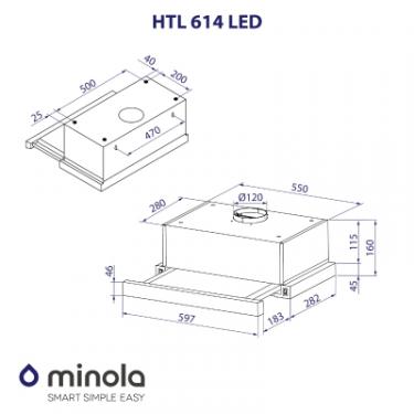 Вытяжка кухонная Minola HTL 614 BL LED Фото 9