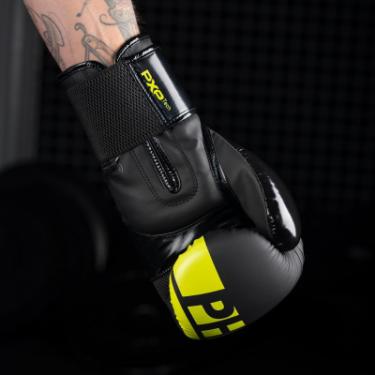 Боксерские перчатки Phantom APEX Elastic Neon Black/Yellow 12oz Фото 3