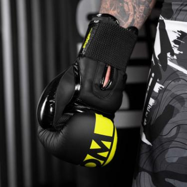 Боксерские перчатки Phantom APEX Elastic Neon Black/Yellow 12oz Фото 5