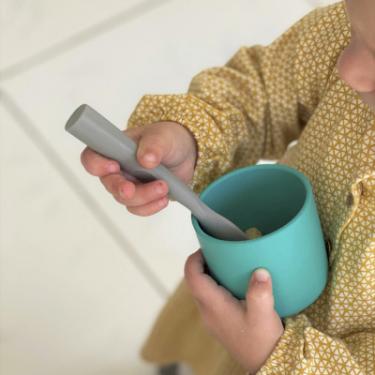 Набор детской посуды MinikOiOi Scooper - River Green ложка силіконова Фото 3