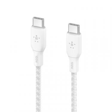 Дата кабель Belkin USB-C to USB-C 3.0m 100W white Фото 2
