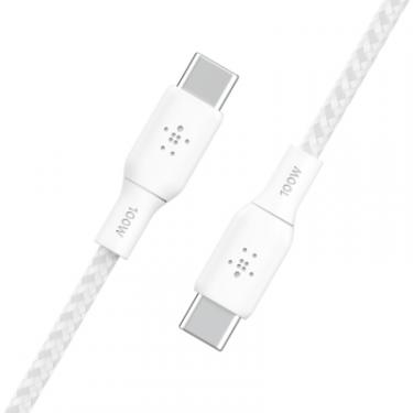 Дата кабель Belkin USB-C to USB-C 3.0m 100W white Фото 4