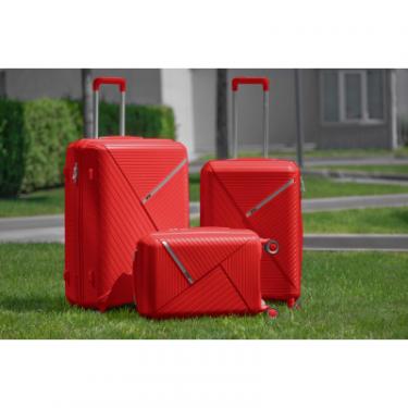 Набор чемоданов 2E Sigma (L+M+S) червоний Фото 1